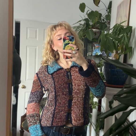 Multicolor Patchwork Women's Jacket - Picture 3 of 4